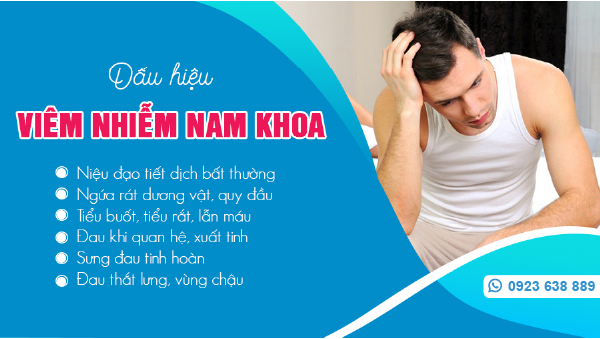 dấu hiệu bị bệnh viêm nhiễm nam khoa