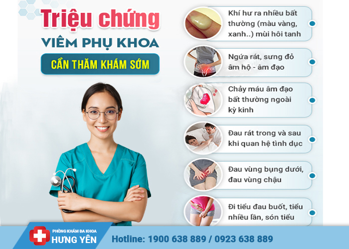 triệu chứng của bệnh viêm nhiễm phụ khoa