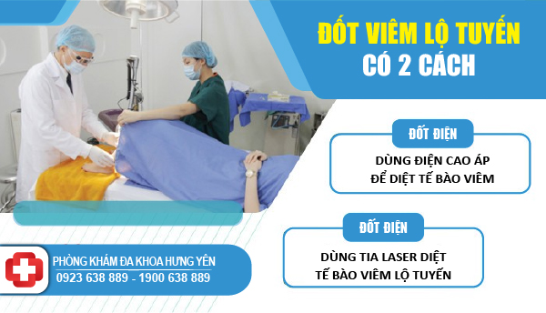 đốt viêm lộ tuyến cổ tử cung độ 1 tại phòng khám đa khoa hưng yên