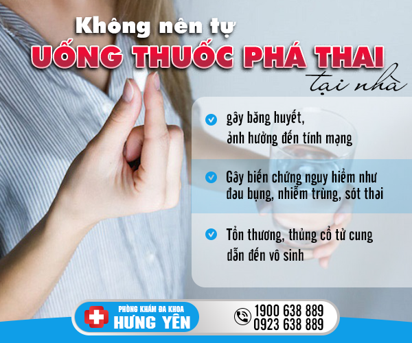 không nên tự ý phá thai 5 tuần tuổi bằng thuốc ở nhà