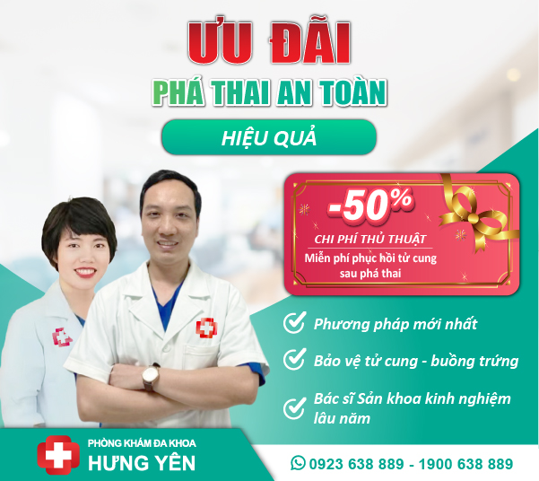 ưu đãi khi phá thai tại phòng khám đa khoa hưng yên