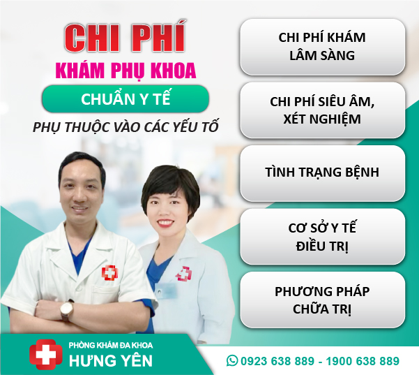 chi phí khám phụ khoa ở Hưng Yên phụ thuộc nhiều yếu tố