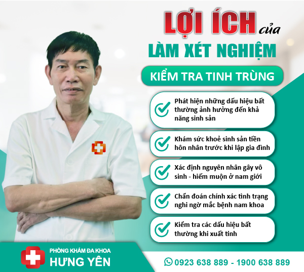 lợi ích khi làm xét nghiệm tinh trùng ở phòng khám đa khoa hưng yên