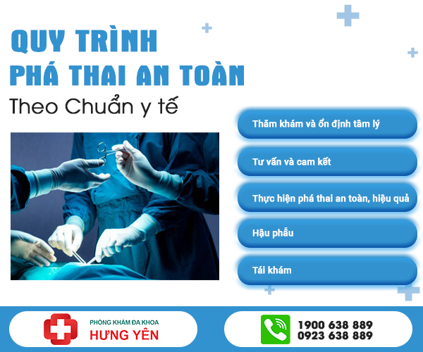 quy trình phá thai an toàn tại phòng khám đa khoa hưng yên