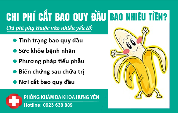 chi phí cắt bao quy đầu ở hưng yên